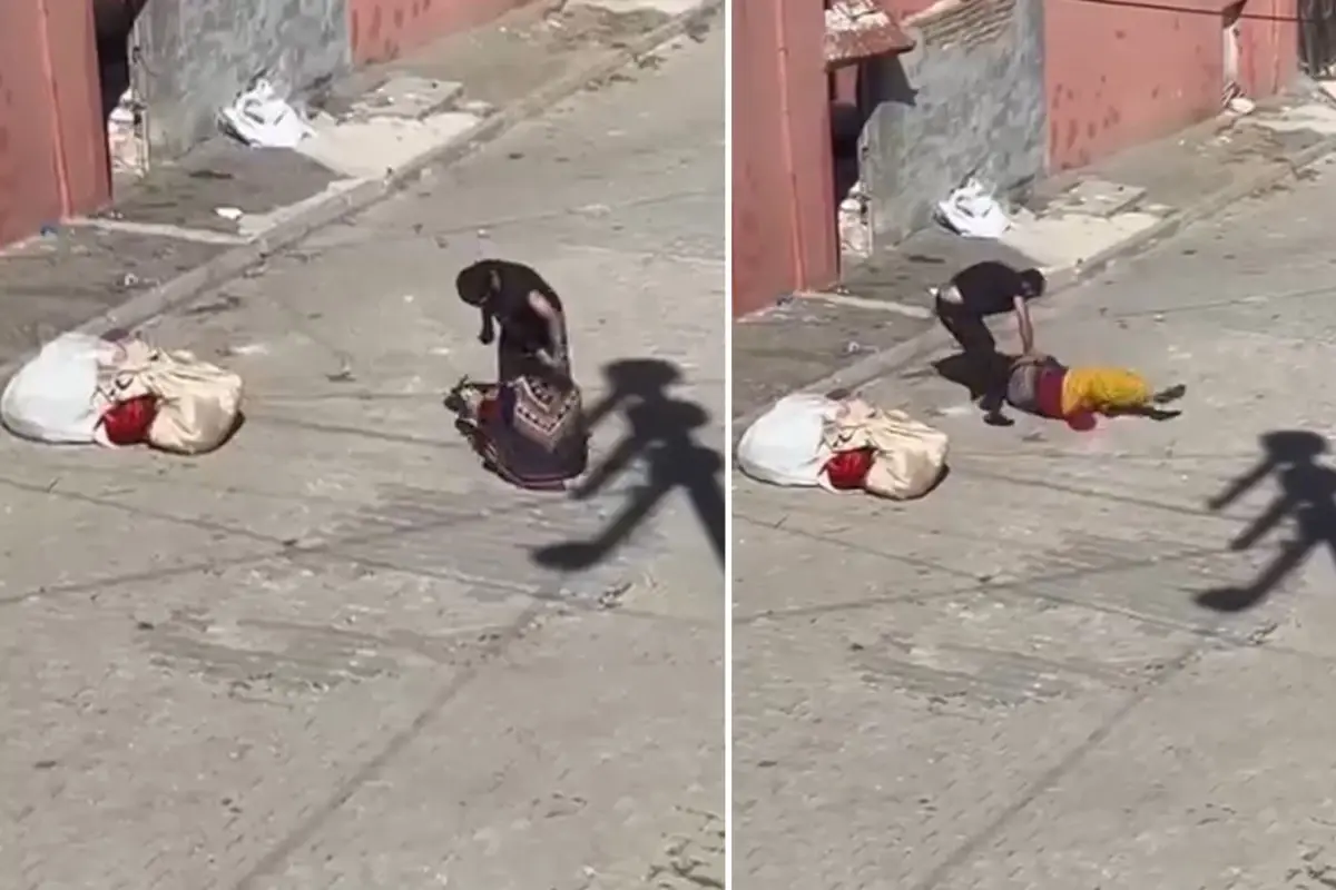 Cani koca, eşini sokak ortasında bayılıncaya kadar dövdü