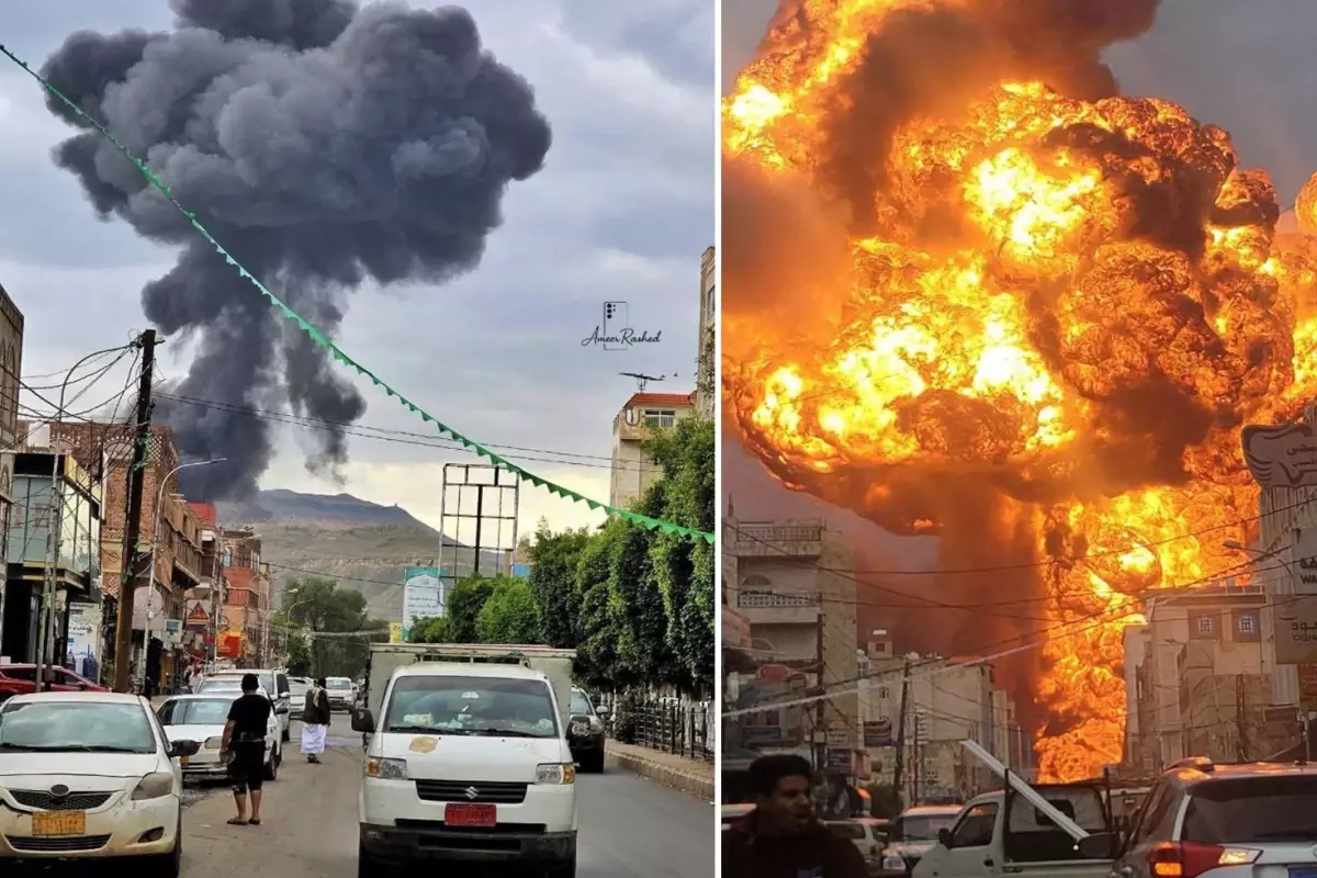 İsrail'in vurduğu Sana'da sokaklar cehennem yeri