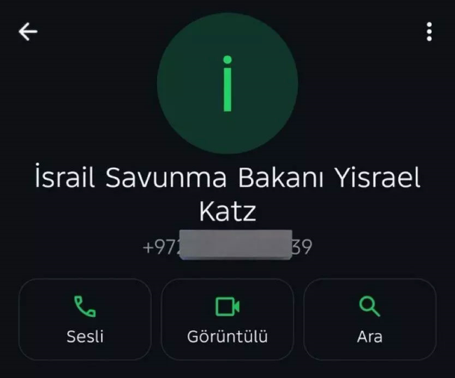 israil savunma bakani katz in numarasini bulup 19034365 637 m