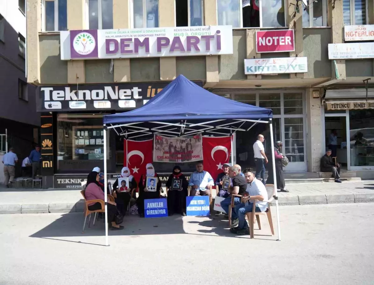 Muş'ta Aileler Evlat Nöbeti Tutmaya Devam Ediyor