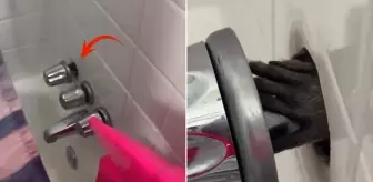 Otel banyosunda korku filmlerini aratmayan manzara