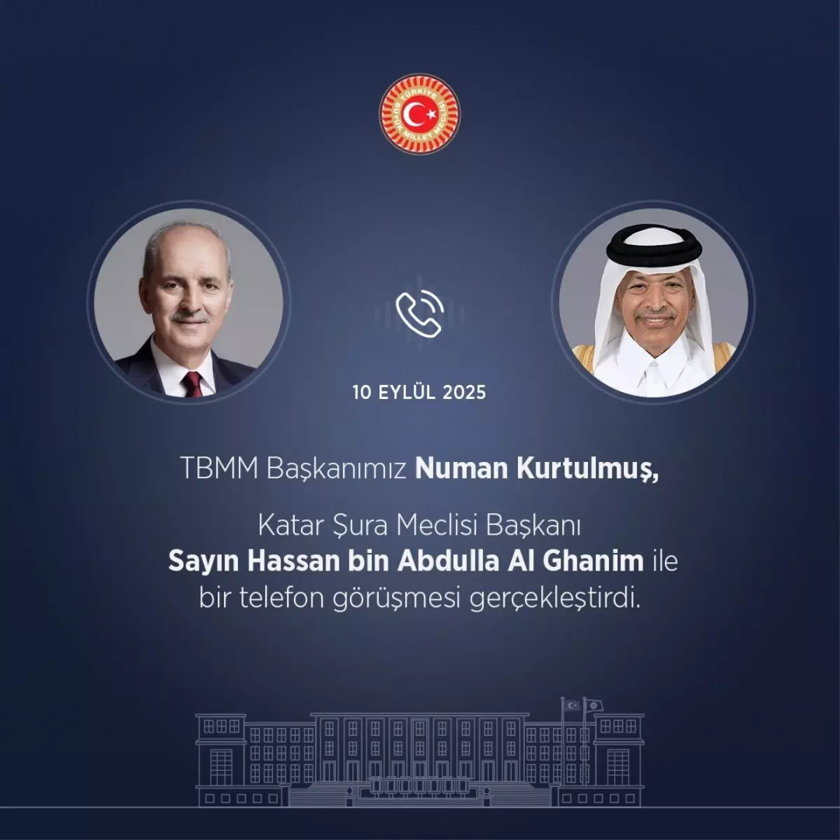 TBMM Başkanı Kurtulmuş, Katar'daki Saldırıları Kınadı