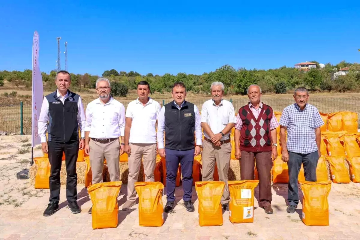 Bilecik'te Çiftçilere Kanola Tohumu Dağıtımı Yapıldı