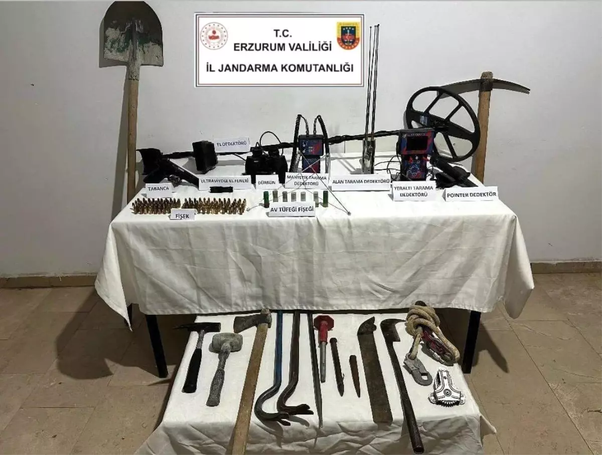 Erzurum'da Kaçak Kazı Operasyonu: 5 Kişi Yakalandı