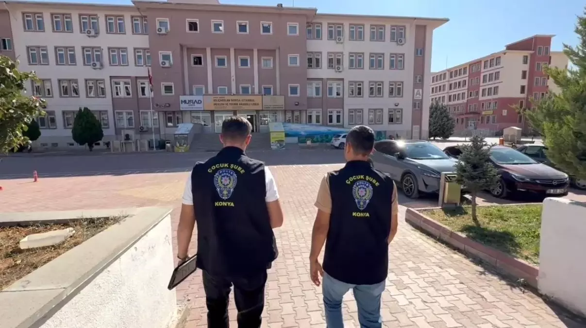 Konya'da Öğrencilerin Güvenliği İçin Okul Önlerinde Yoğun Denetim
