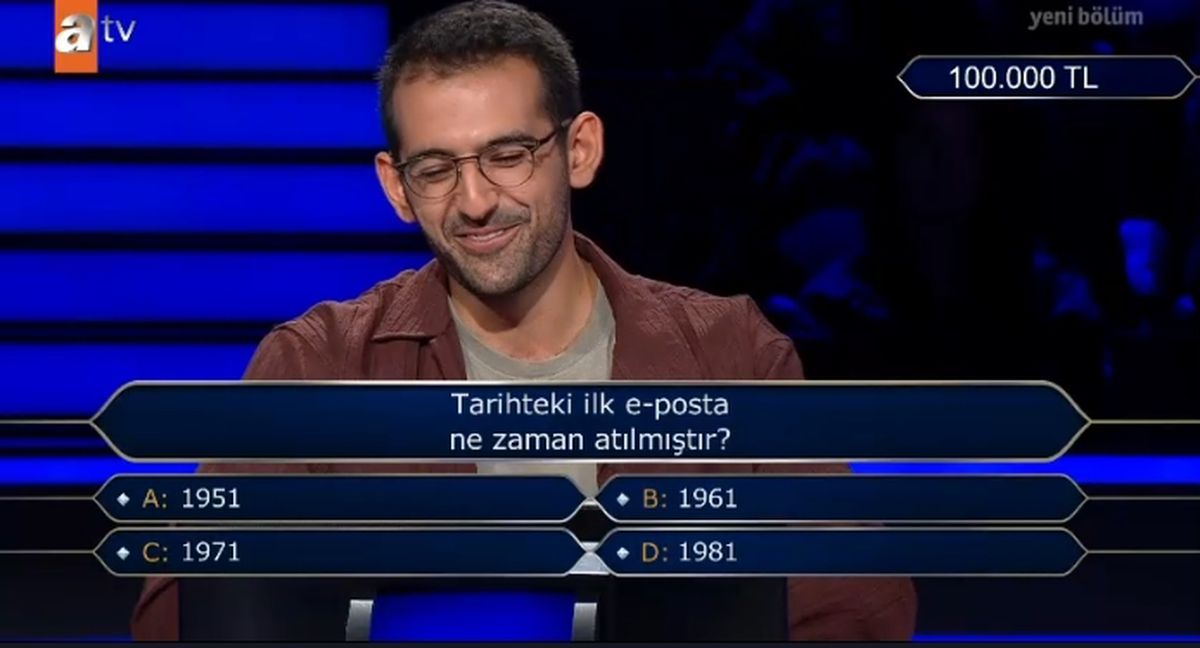 Tarihteki ilk e-posta ne zaman açılmıştır?