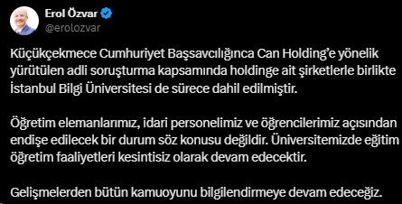 Statement regarding the seizure of Bilgi University by YÖK
