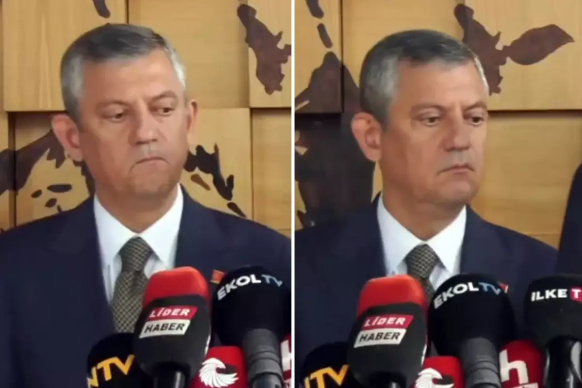 Basın toplantısına damga vuran an: Özgür Özel kameralara yakalandı