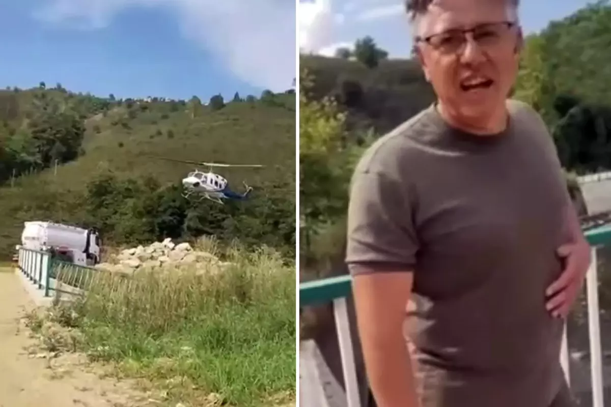 Bir ilimizi karıştıran gizemli helikopter: Vatandaş kayda alınca gerginlik çıktı