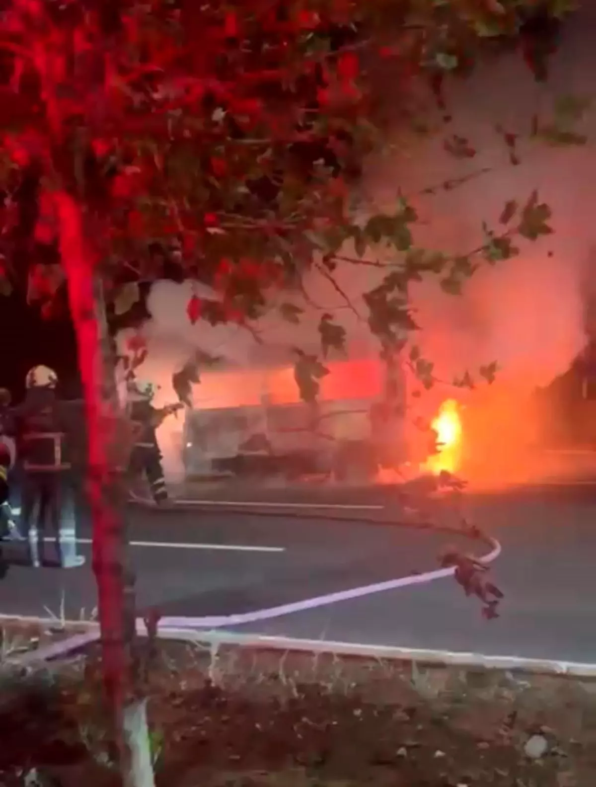 Diyarbakır'da Park Halindeki Minibüs Yangını