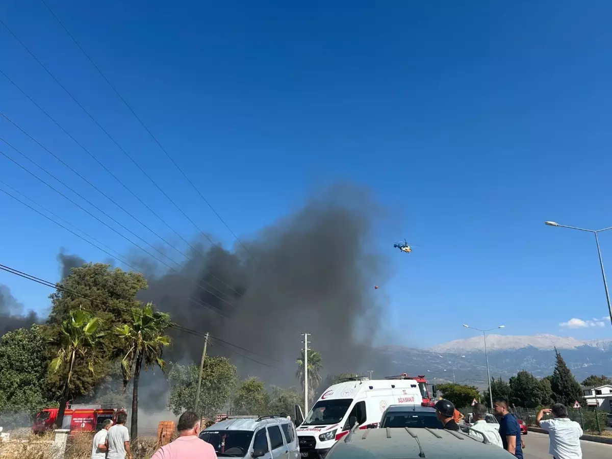 Muğla'da Kereste Deposunda Yangın Çıktı