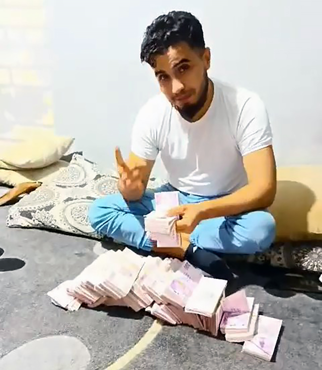 They couldn't finish counting the stolen money they poured into the room