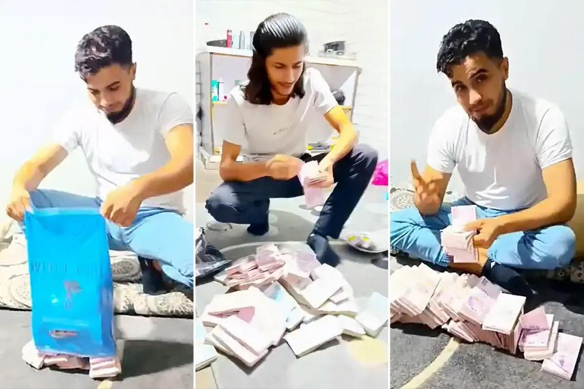 Soygun paralarını odaya döküp say say bitiremediler