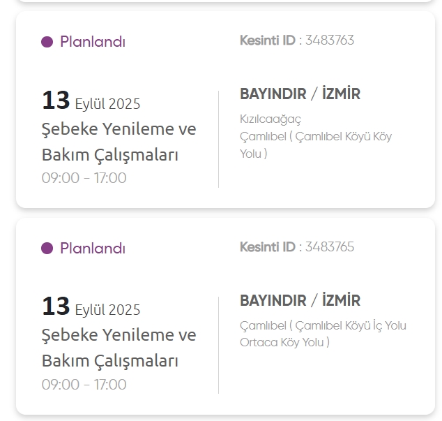 İzmir GEDİZ elektrik kesintisi! 13 Eylül İzmir'de elektrik kesintisi ne zaman bitecek, elektrikler ne zaman gelecek?