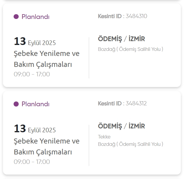 İzmir GEDİZ elektrik kesintisi! 13 Eylül İzmir'de elektrik kesintisi ne zaman bitecek, elektrikler ne zaman gelecek?
