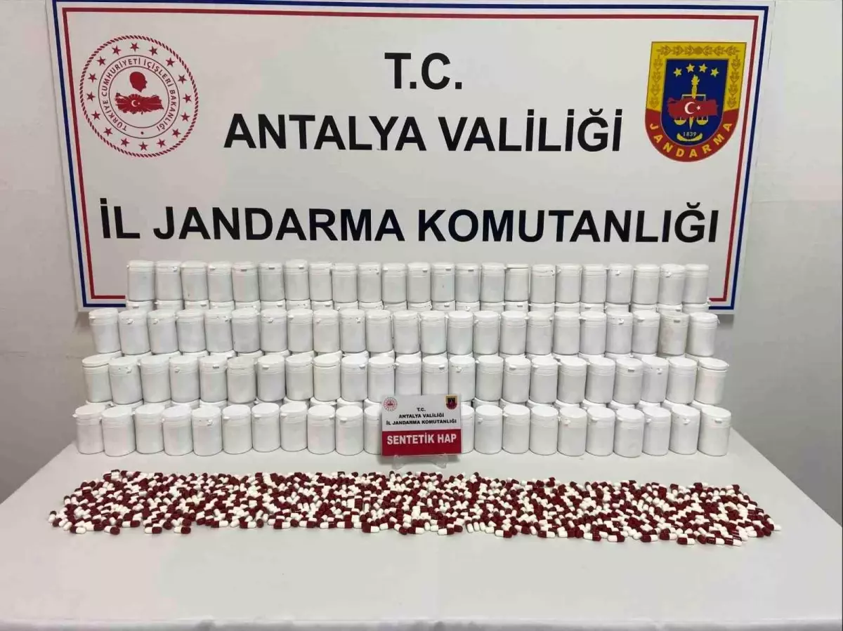 Gazipaşa'da Jandarmadan Büyük Kaçakçılık Operasyonu: 27 Bin Sentetik Hap Ele Geçirildi