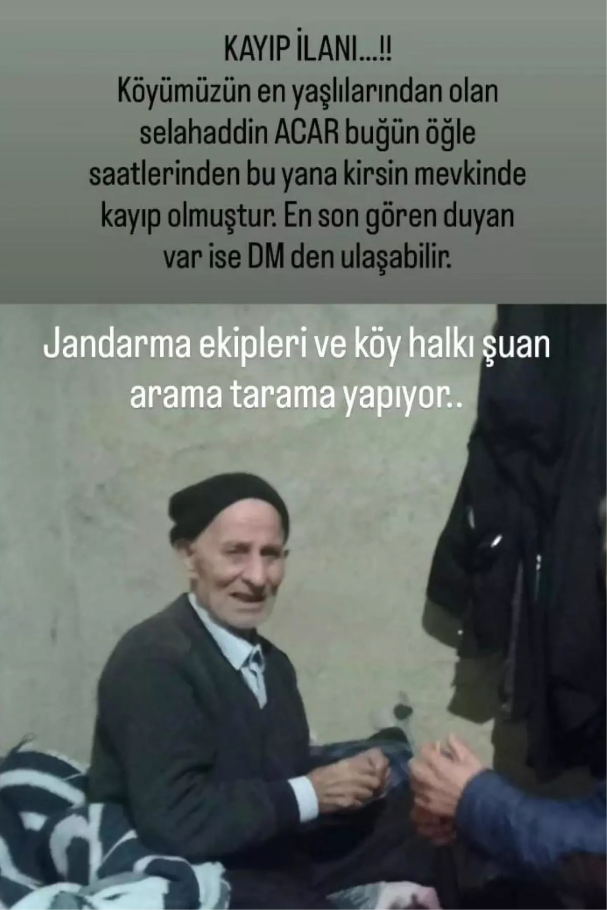 84 Yaşındaki Adam Kayboldu, Arama Çalışmaları Başlatıldı
