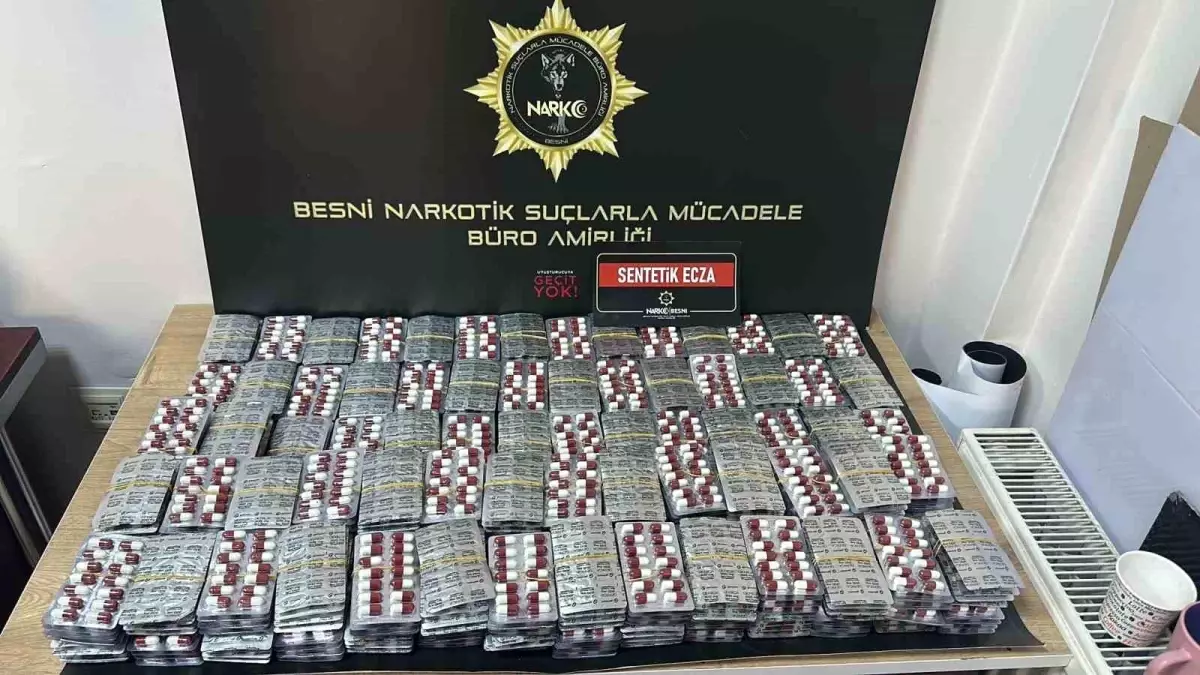 Adıyaman'da Uyuşturucu Operasyonu: 5 Bin 544 Sentetik Hap Ele Geçirildi