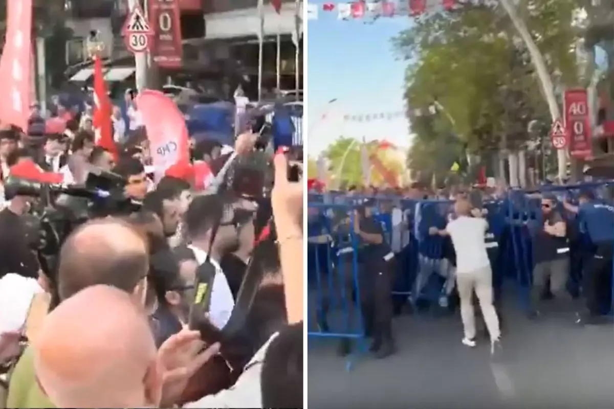CHP mitinginde arbede! Polis gazla müdahale etmek zorunda kaldı, 6 kişi gözaltına alındı