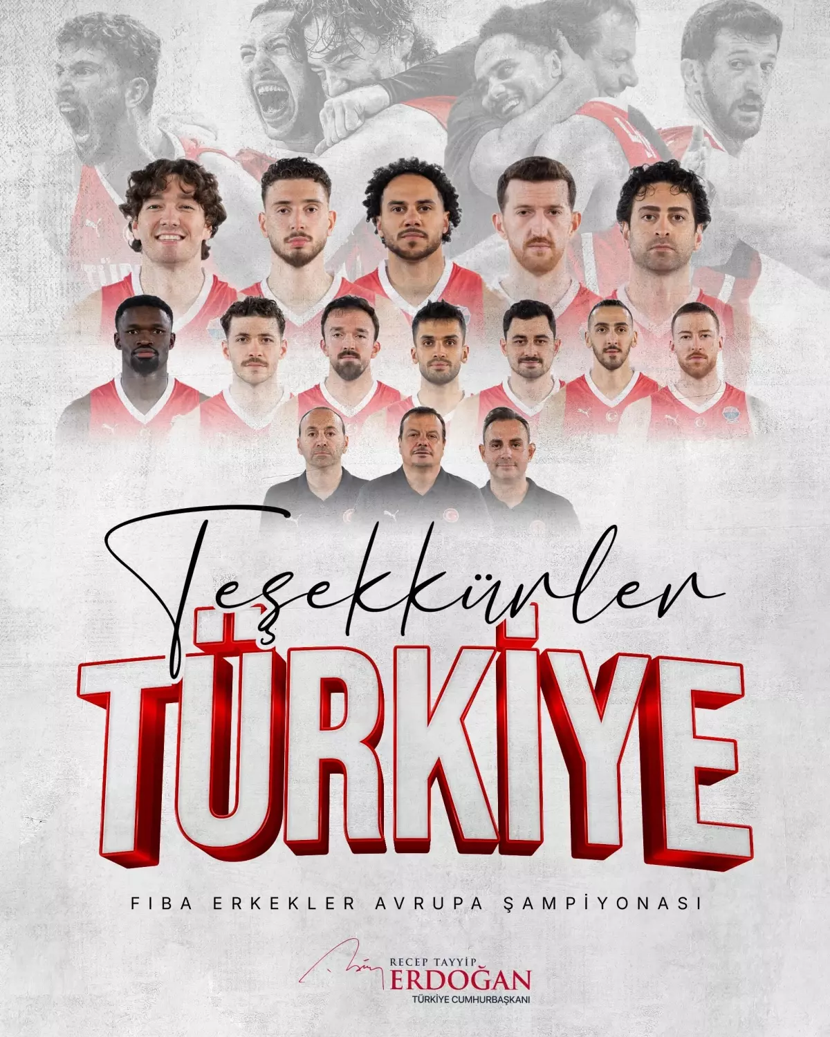 Cumhurbaşkanı Erdoğan, A Milli Erkek Basketbol Takımı'nı Tebrik Etti