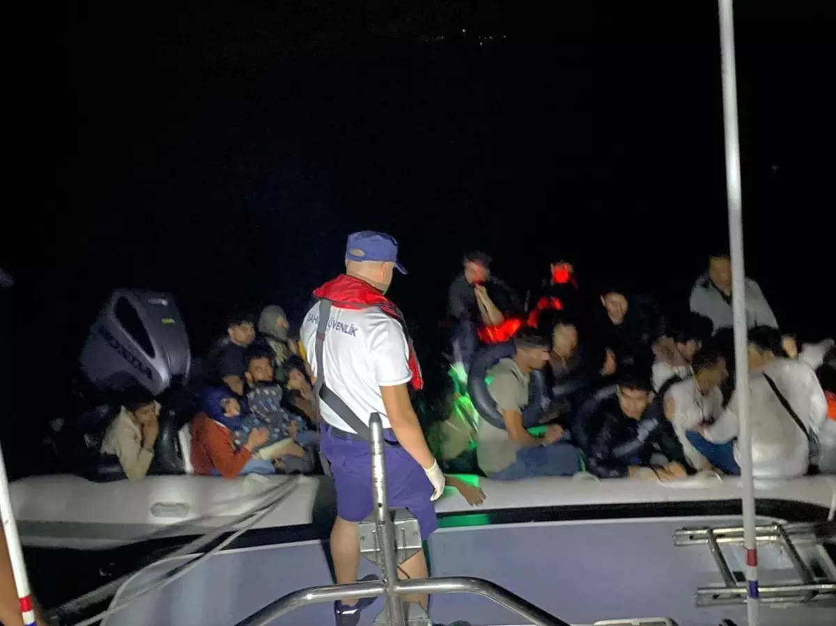 Didim Açıklarında Düzensiz Göçmen Kurtarıldı