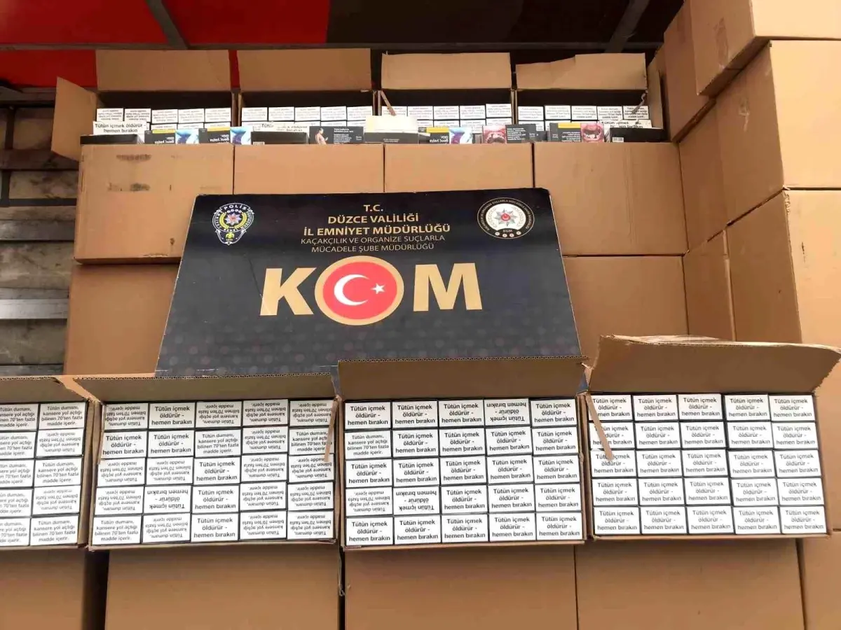Düzce'de Kaçakçılığa Geçit Yok: 3.8 Milyon Makaron Ele Geçirildi