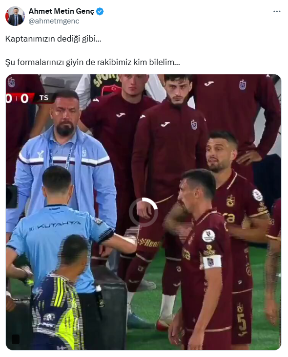 Another bombshell post from Trabzon Mayor Ahmet Metin Genç after the match