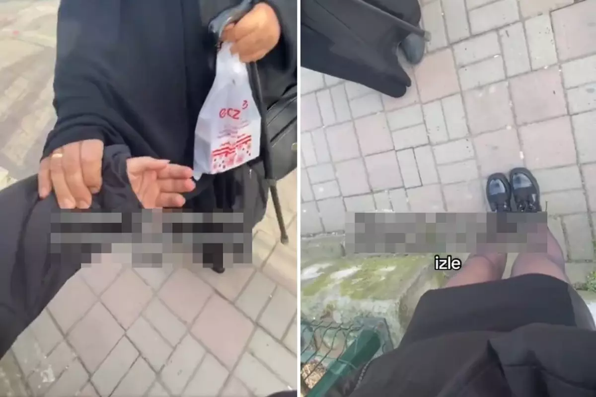 Çarşaflı bir kadın, etek giyen genç kız ile tartıştı: Evin nerede, gel gidelim
