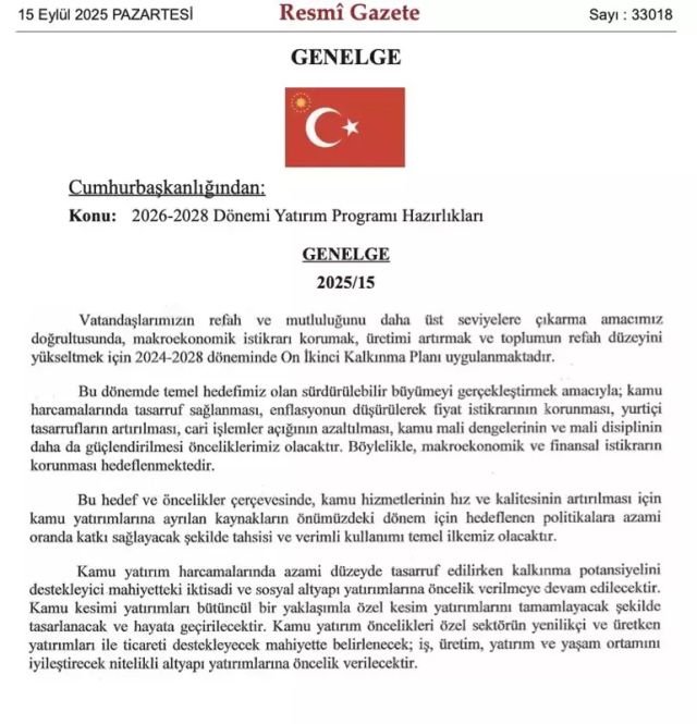 President Erdoğan signed it! The investment preparation circular is in the Official Gazette