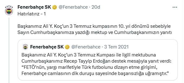 Fenerbahçe responded to Trabzonspor regarding the 2010-2011 season championship with 3 points
