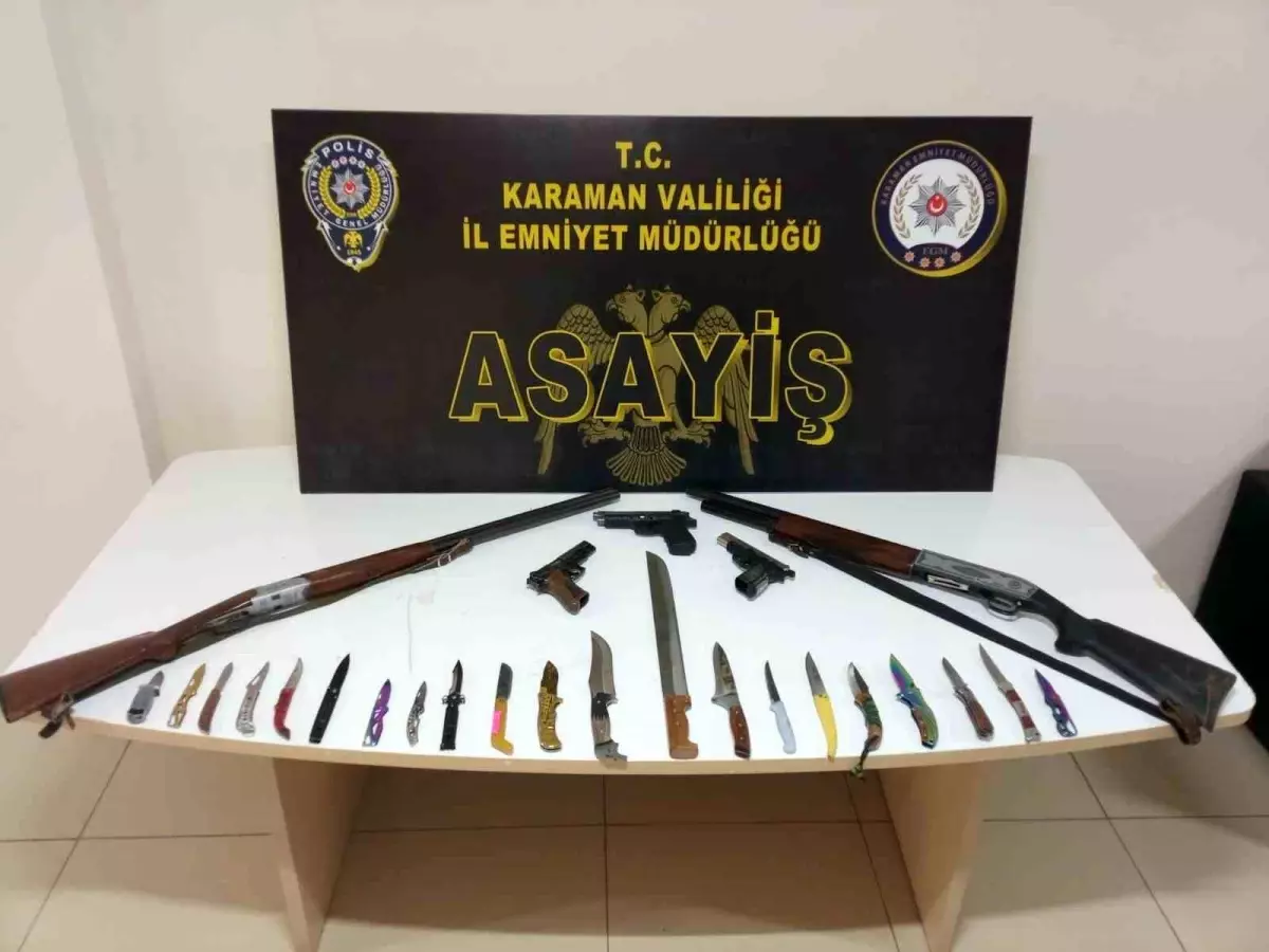 Karaman'da Uyuşturucu ve Silah Operasyonu: 13 Şahıs Tutuklandı