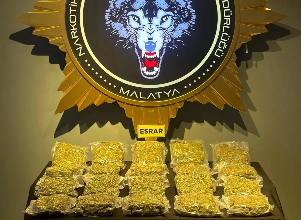 Malatya'da Uyuşturucu Operasyonu: 12 Kilo Esrar Ele Geçirildi