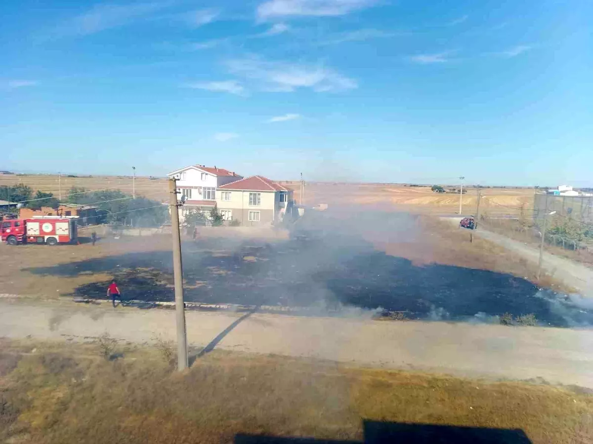 Tekirdağ'da Otluk Alanda Yangın Çıktı