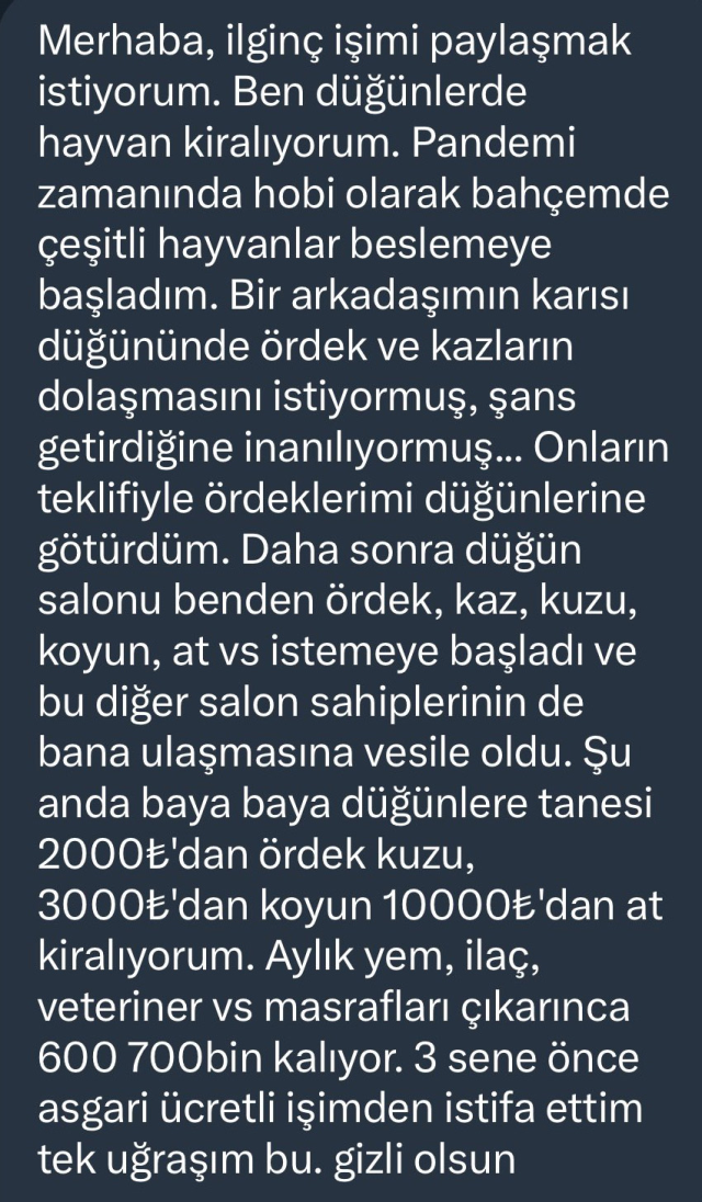 Those who hear about the work he does cannot hide their astonishment: I earn 600-700 thousand TL monthly