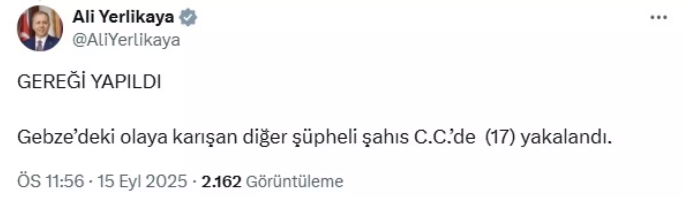 Gebze'deki Olayda İkinci Şüpheli Yakalandı