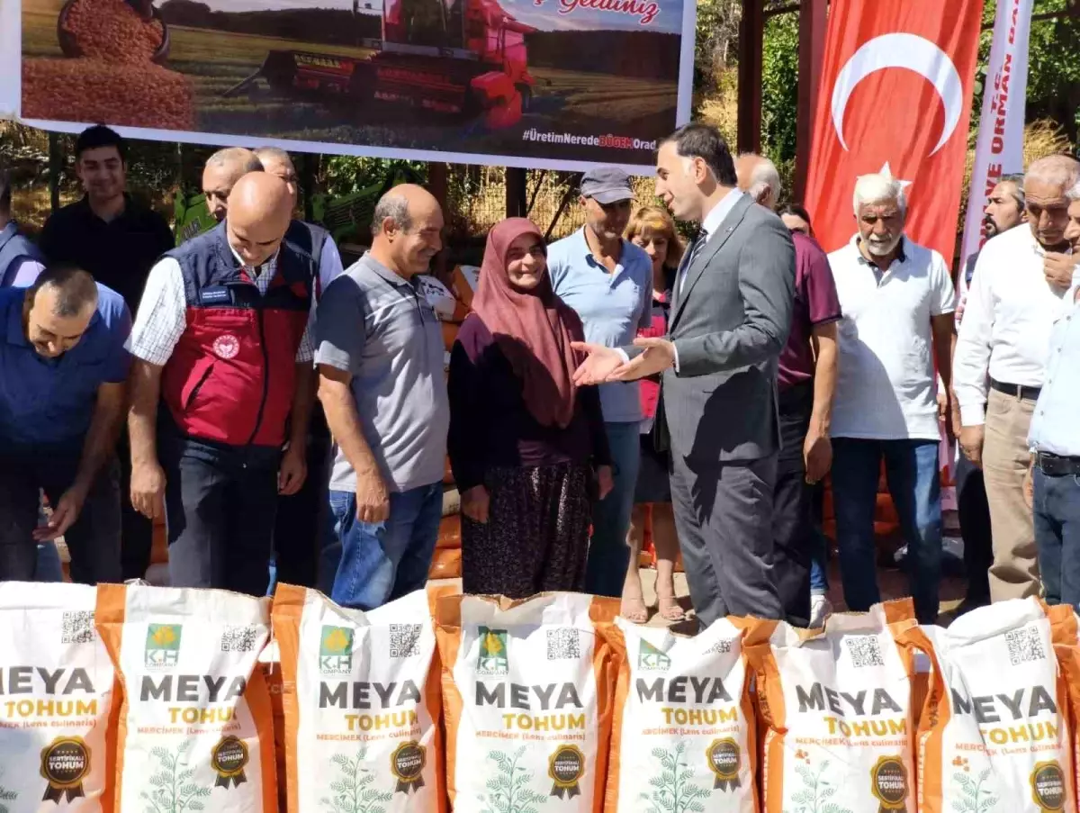 Tunceli'de Çiftçilere Kırmızı Mercimek Tohumu Dağıtıldı