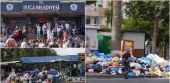 İzmir Buca'da maaş alamadıkları için iş bırakan işçilerin eylemi bitti