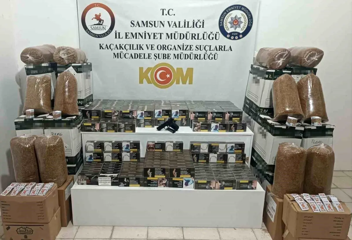 Samsun'da Kaçak Tütün Operasyonu: 1 Gözaltı