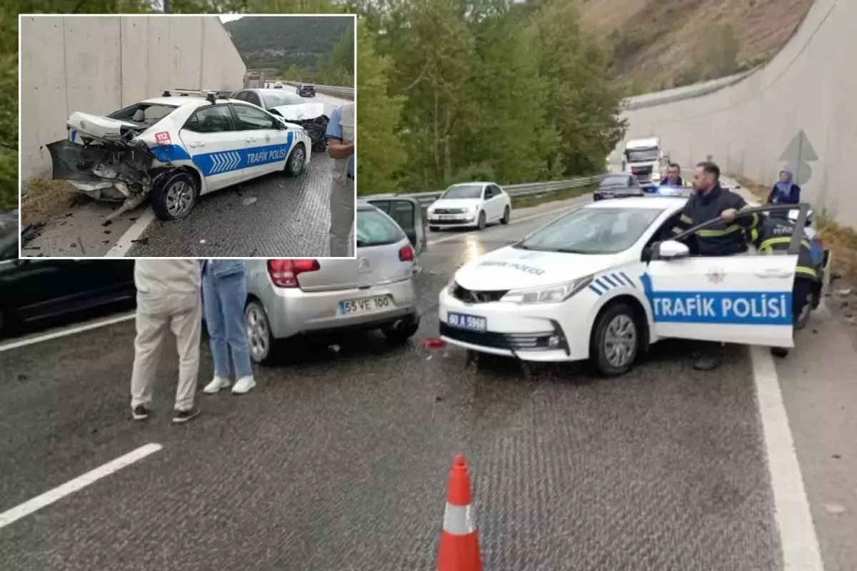 Kazaya müdahale etmeye giden polis ekibi kaza yaptı! Bilanço ağır