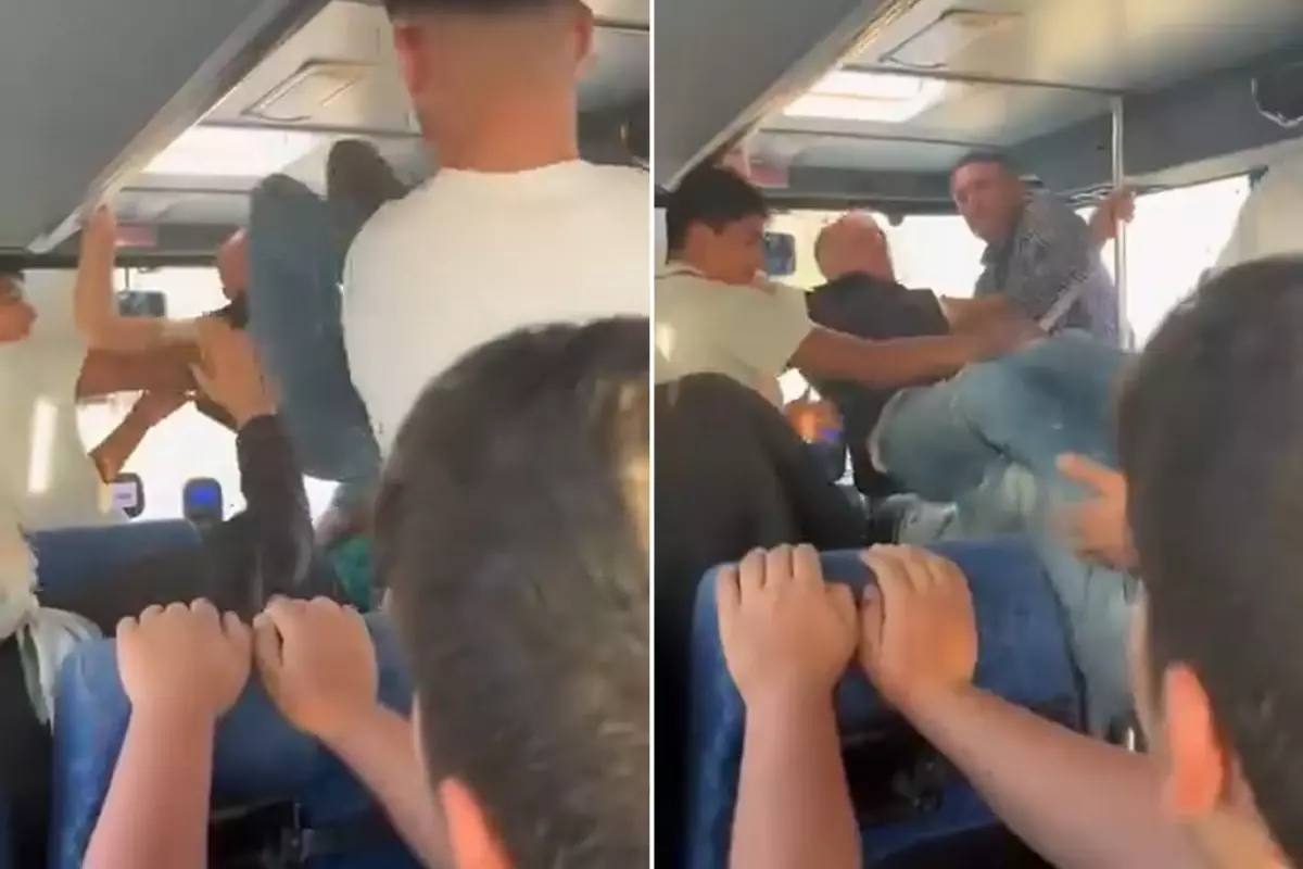 Otobüs şoförü yolcuya uçan tekmeyle saldırdı