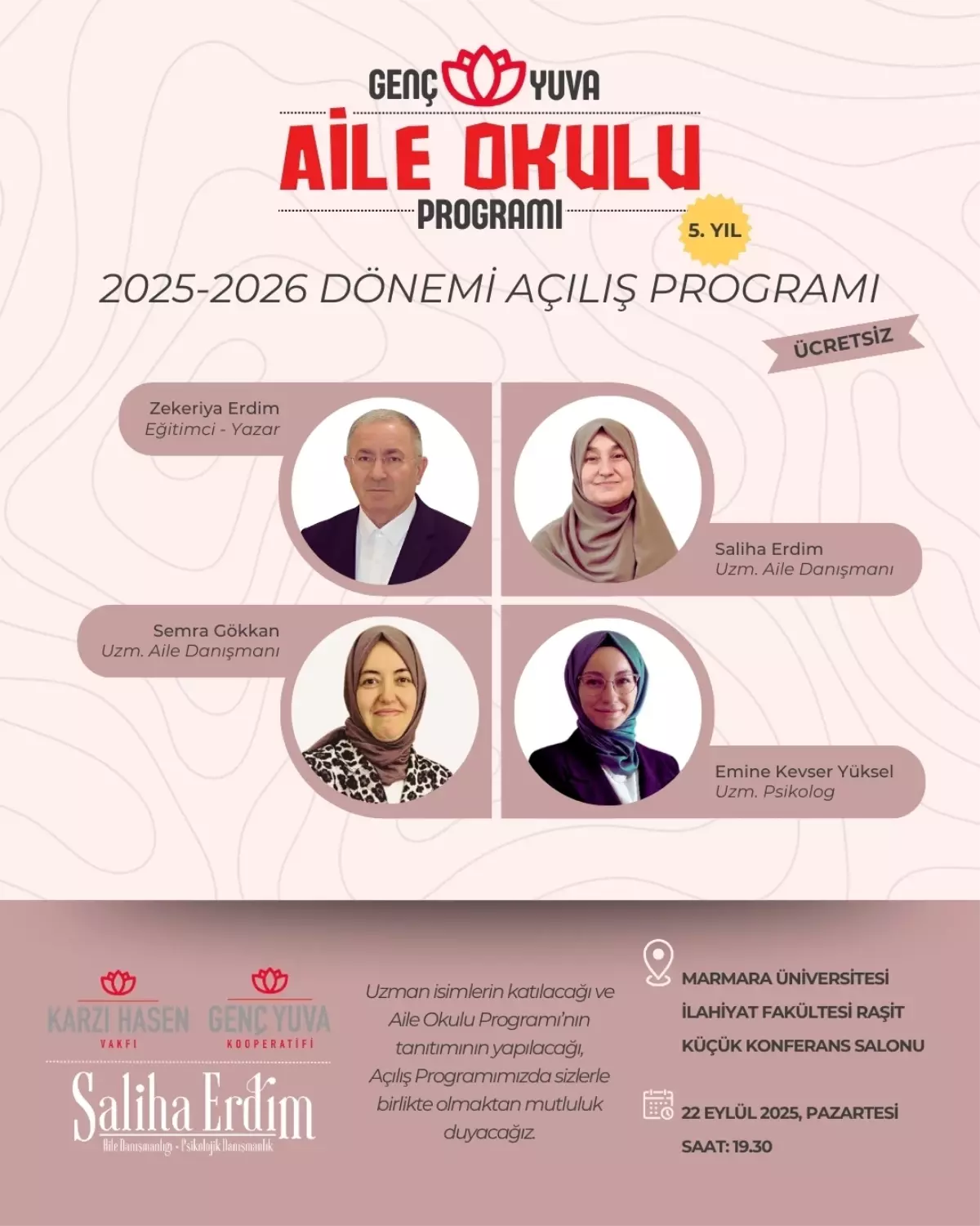 Karzı Hasen Vakfı'nın '5. Genç Yuva Aile Okulu Programı' Başlıyor