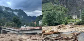 Rize'de sel ve heyelanla mücadele! Ayder Yaylası'nın yolu ulaşıma kapandı