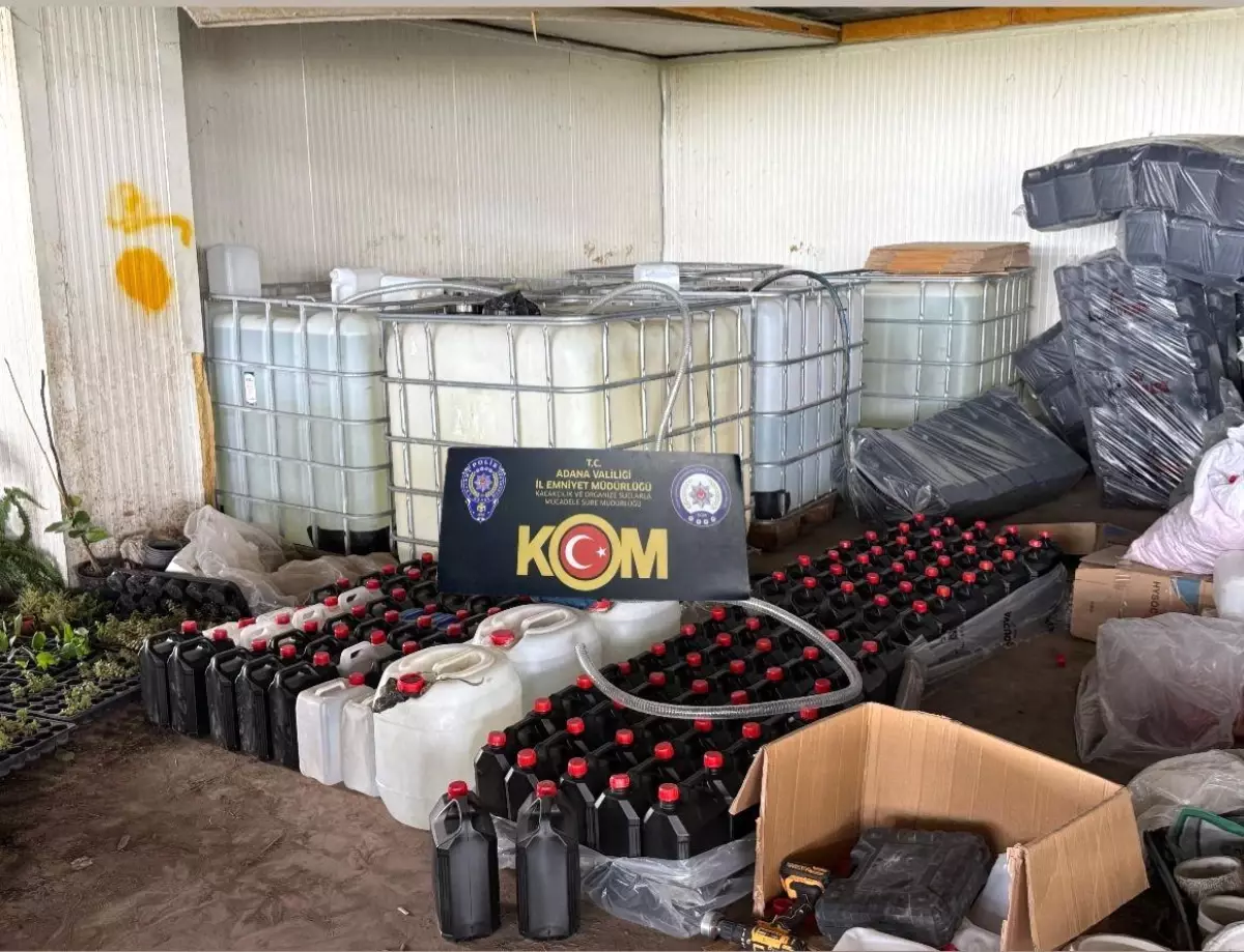 Adana Merkezli Kaçak Alkol Operasyonunda 16 Ton Etil Alkol Ele Geçirildi