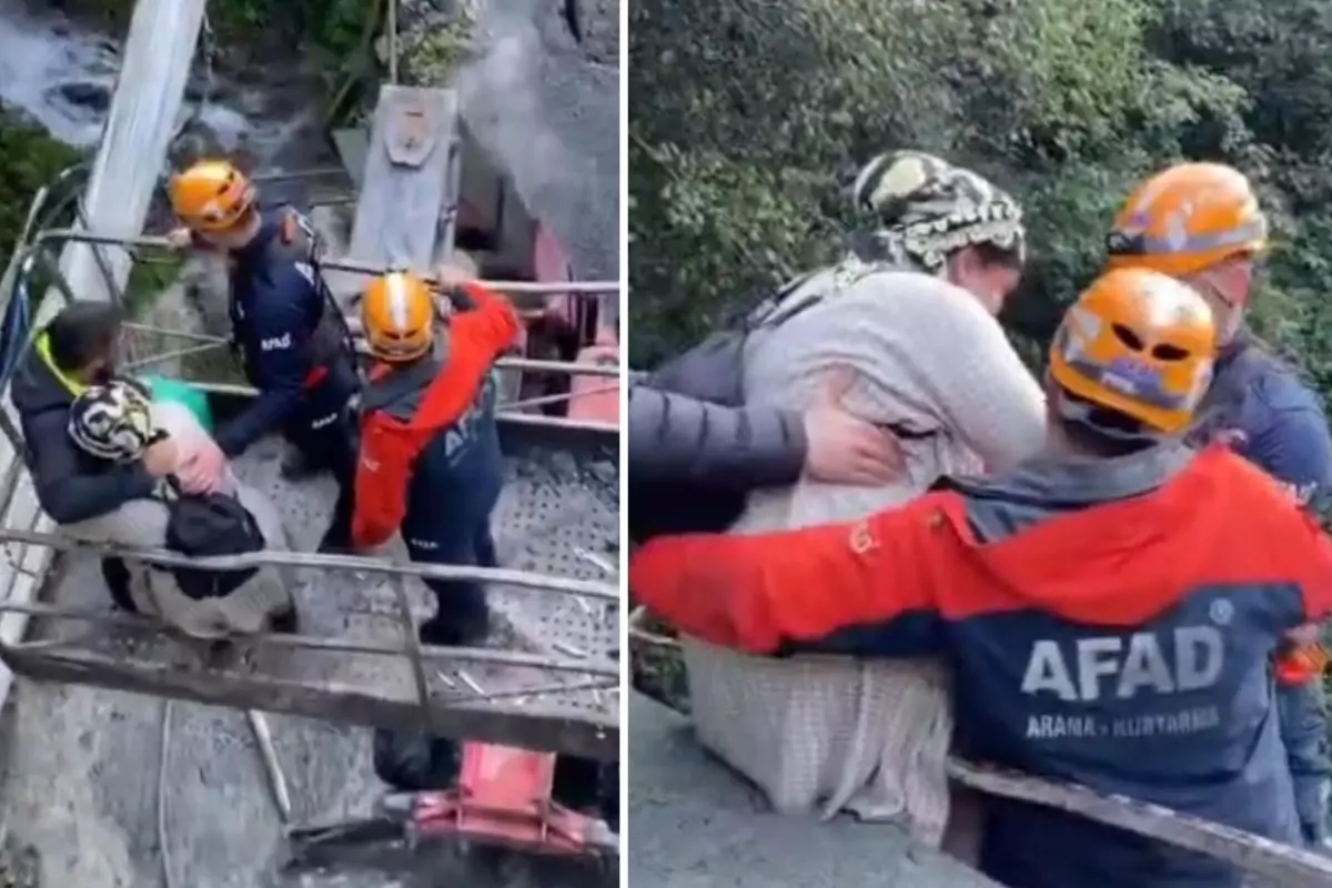 AFAD'dan operasyon! Heyelanda mahsur kalanlar böyle kurtarıldı