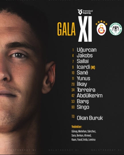 Gabriel Sara neden yok, Gabriel Sara sakat mı, cezalı mı (Galatasaray Konyaspor)?