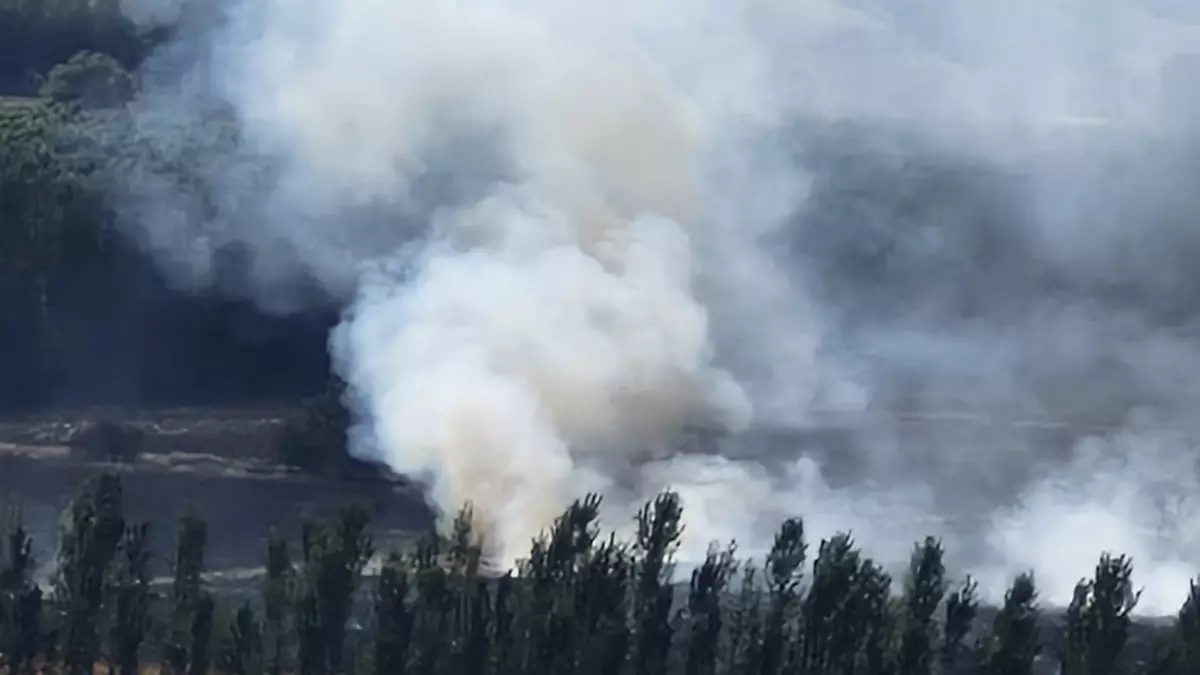 Diyarbakır Hevsel Bahçeleri'nde Anız Yangını Söndürüldü