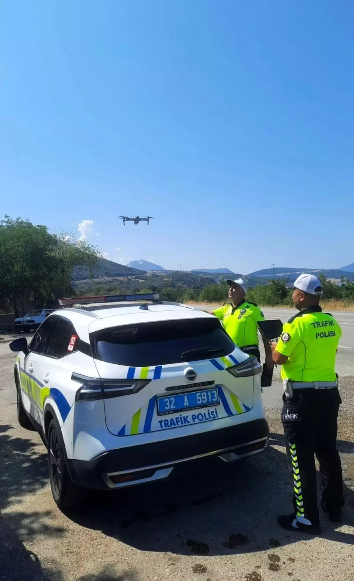 Isparta'da Dron Destekli Trafik Denetimi Yapıldı