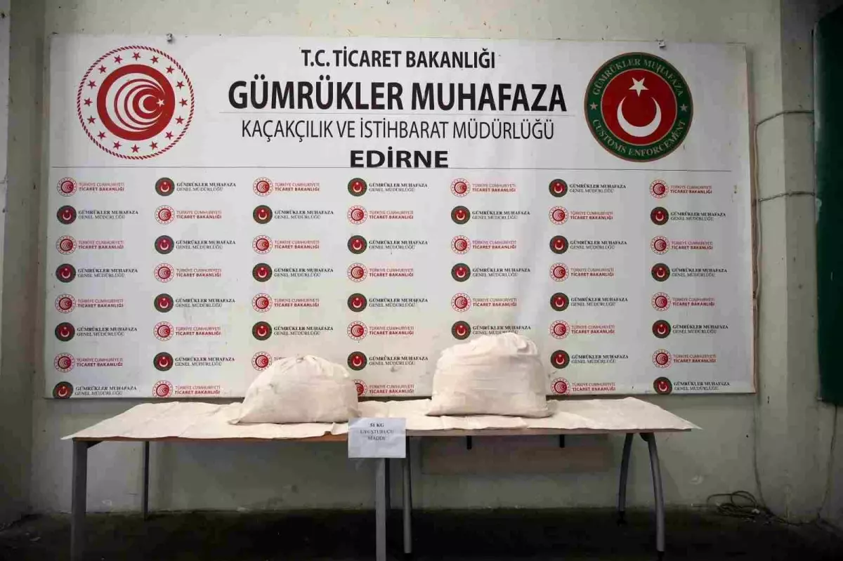 Edirne Kapıkule Gümrük Kapısı'nda 51 Kilogram Uyuşturucu Ele Geçirildi