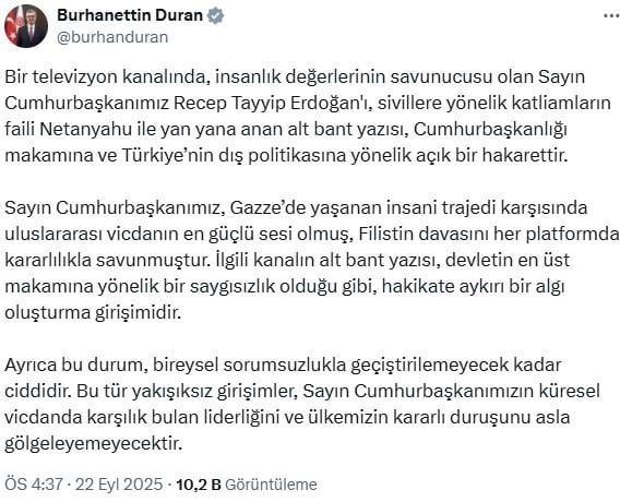A scandal related to Erdoğan on the television channel! Reactions came one after another