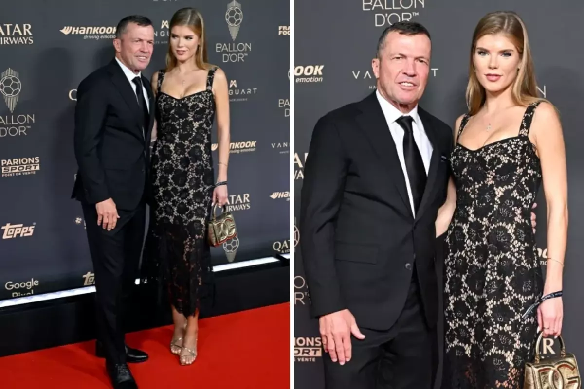 68 yaşındaki efsane futbolcu, Ballon d'Or törenine 26 yaşındaki model sevgilisi ile katıldı